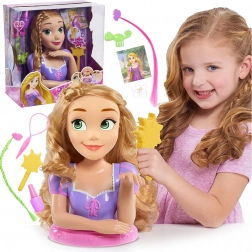 Styling- und Frisierkopf DISNEY Prinzessin Rapunzel mit Zubehör, 13 Teile