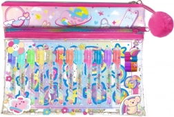 Farbige Set mit Block und Stiften