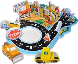 Schaumbad-Aufkleber Baustellenzone