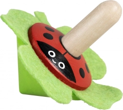 Detoa Holz-Kreisel mit Filz, Marienkäfer