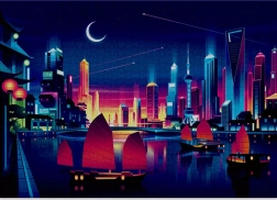 Puzzle CLOUDBERRIES Skyline – 1000 Teile