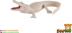 Plastikfigur eines weißen Alligators 15 cm