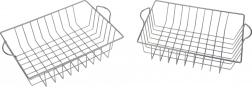 Masterkidz Set aus 2 Metallkörben – Abtropfkorb für Geschirr in der Kinderküche