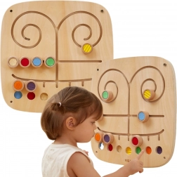 Holzwand-Sinnestafel Labyrinth Fühlen und Zuordnen VIGA