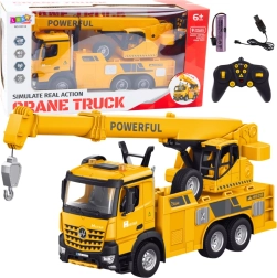 Weiches Spielzeug - Gelber Kran mit Fernsteuerung