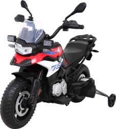 Elektrisches Kindermotorrad BMW F850 GS, rot, EVA-Räder, LED-Lichter, sanfter Start