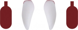 Vampirzähne mit künstlichem Blut
