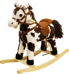 Schaukelpferd mit Effekten, gescheckt 71×30×62 cm