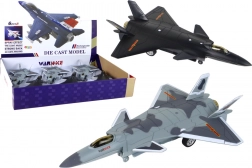 Modellflugzeug mit Reibungsantrieb in Schwarz und Grau