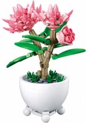 Sluban Blume im Blumentopf – rosafarbene Pfingstrosen