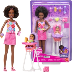 Barbie Babysitterin Skipper mit Baby und Hochstuhl