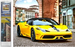 Diamantmalerei Gelber Sportwagen 30 × 40 cm