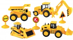 Set aus Baumaschinen mit Schwungrad