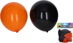 Halloween-Luftballons 30 cm – Set mit 10 Stück, schwarz und orange