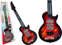 Elektrische Gitarre mit bunten Lichtern Rot