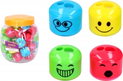 Doppelanspitzer mit Gesicht und Spänebehälter