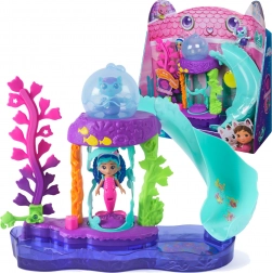 Gabbys Dollhouse Buntes Aquarium – Spielset mit Puppe Gabby und Meerjungfrau-Kätzchen