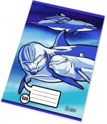 Schulheft A5 blanko 20 Blatt Delfine