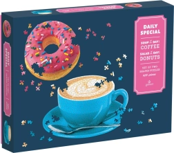 Spezielle 2-in-1-Puzzle-Set – Donut und Kaffeetasse, ca. 625 Teile