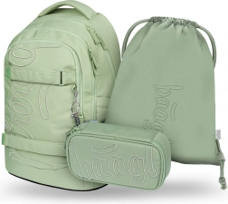 Set für Schüler BAAGL Skate Max Menthol: Rucksack, Federmäppchen, Beutel