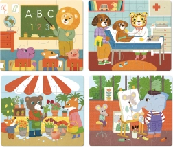 Vilac Holzpuzzle Berufe 4 in 1