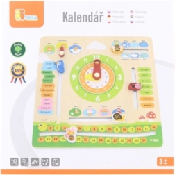 VIGA lehrreicher Holzkalender für Kinder – Tschechisch