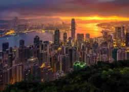 Puzzle Hongkong im Morgengrauen 1000 Teile