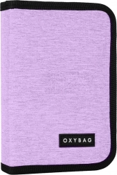 Schulmäppchen Unicolor lila, einlagig mit zwei Klappen