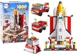 Konstruktionsbausteine Weltraumrakete 6-in-1 Raumfahrzeuge 1000 Stk.