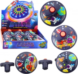 Leuchtende Weltraum-Scheibe mit Sound – drehender UFO-Kreisel
