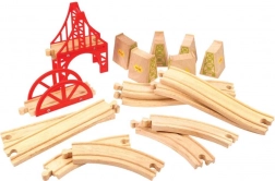 Holz-Brücken-Set für Eisenbahnen, 18-teilig, Bigjigs Rail