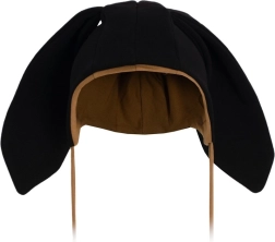 Baby-Baumwollmütze mit Ohren New Baby Favorite schwarz (3–6 Monate)