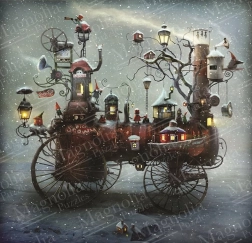 Puzzle Große Schneefahrt 1023 Teile