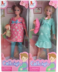 Puppe mit Schwangerschaftsbauch und Baby, gelenkig