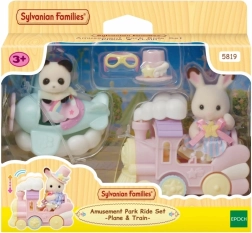 Sylvanian Families Freizeitpark – Flugzeug und Zug Spielset