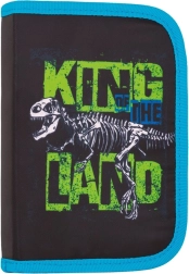 Schulmäppchen mit Dinosauriern, 1 Fach, 2 Klappen – vollständig ausgestattet