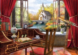 Puzzle ART PUZZLE Blick aus dem Arbeitszimmer 500 Teile