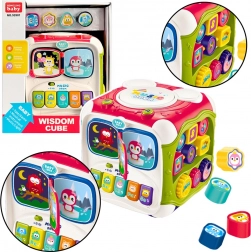 Interaktiver multifunktionaler bunter Würfel für Kinder mit Klavier und Sortierer