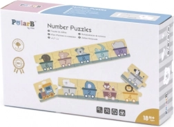 PolarB Montessori Holzpuzzle mit Zahlen