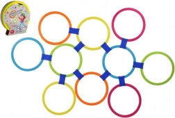 Teddies bunte Sprungringe mit Verbindern, Set mit 10 Stück