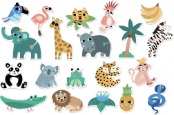 Vilac hölzerne Dschungel-Magneten für Kinder