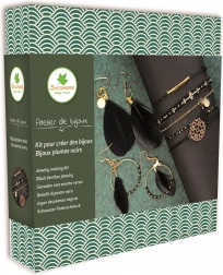 Schmuckherstellung – Bijouterie mit schwarzen Federn