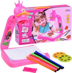 Kinder-Zeichenprojektor mit Krone und Filzstiften