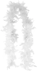 Weißes Federboa 2 Meter