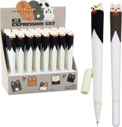 Gel-Stift mit Katze und Schmetterling, blaue Tinte