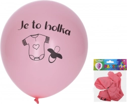 Luftballons 30 cm – Set mit 5 Stück, Es ist ein Mädchen