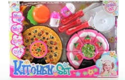 Plastik-Set mit Geschirr und Lebensmitteln für Kinder