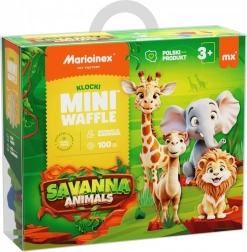 Mini-Waffel-Bausteine - Savannentiere 100 Stück