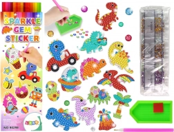 Diamant-Mosaik Aufkleber Dinosaurier