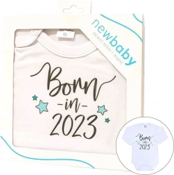 Baby-Body mit langen Ärmeln Born in 2023 – Geschenkverpackung